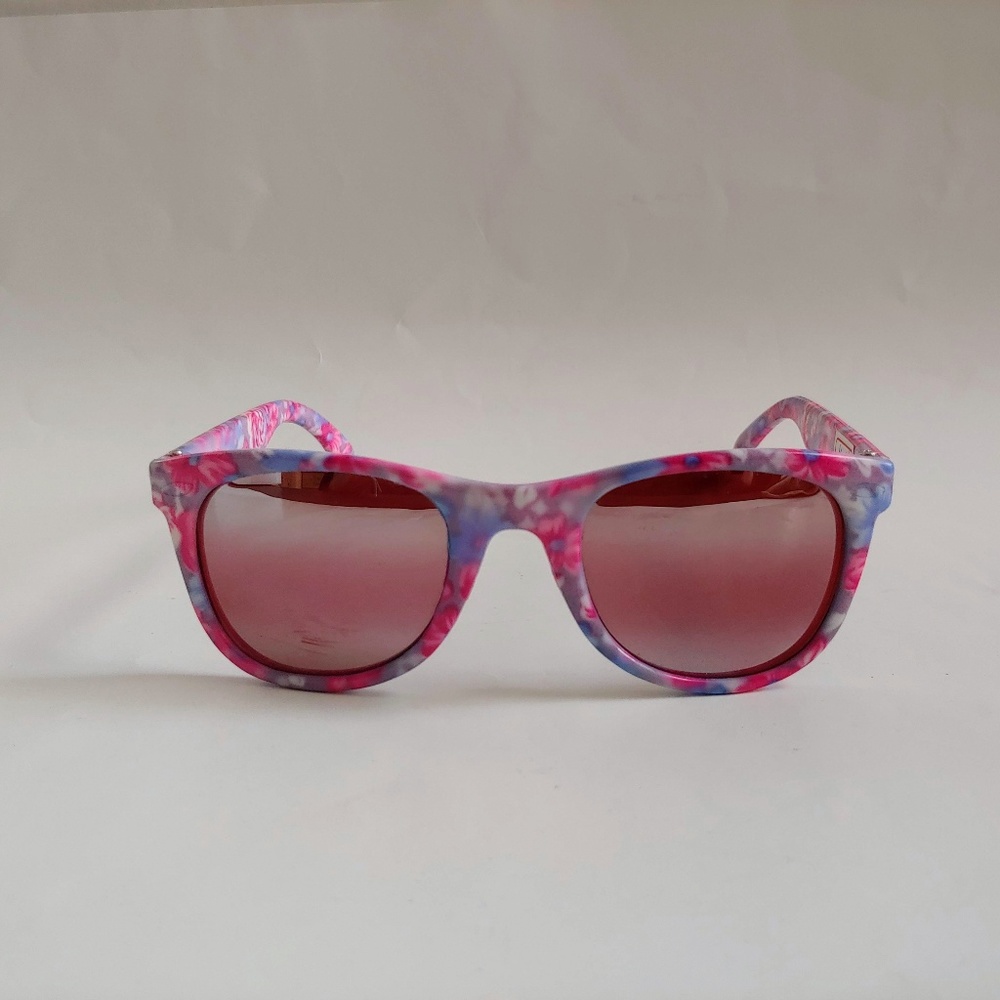 (NWT) Vintage 90's Kids Nylon Frame Sporty Sunglasses (Rainbow Pink)